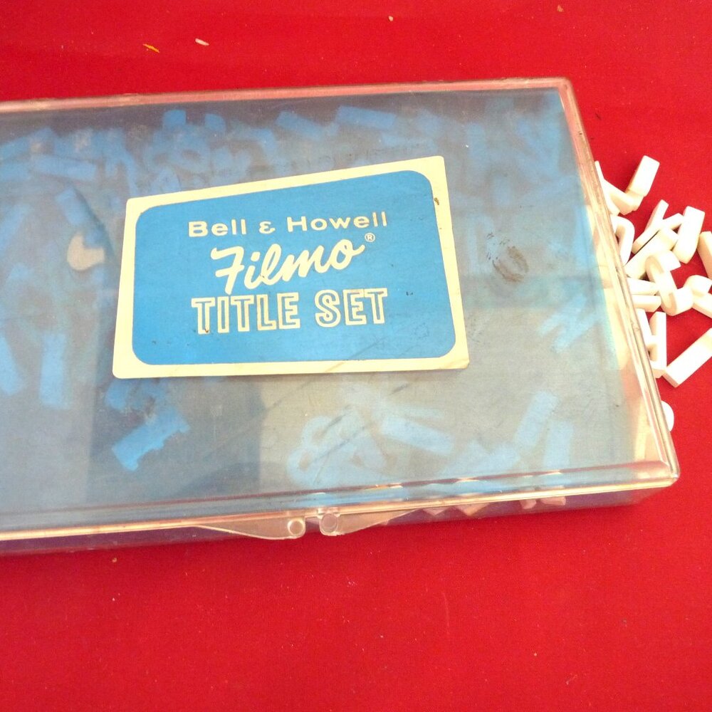 Vintage Bell & Howell Filmo movie title set letters display crafts 50s